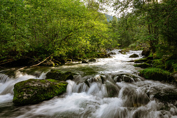 Fototapeta premium River at the Fossestien in orway