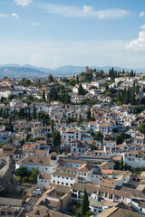 Fototapeta na wymiar Albaycin Old Town Moorish Quarter Seen from the Alhambra in Granada, Spain