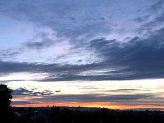 sunset in the mountains
