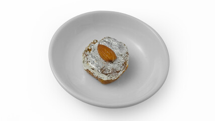 Indian Mithai on white background. Sweets consumed during indian festival Diwali.