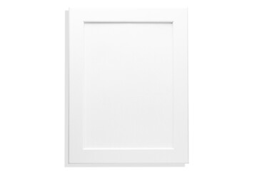 Empty white picture frame isolated on white background copy space for add message