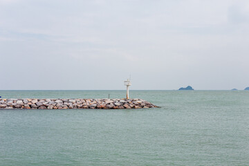 lighthouse on the sea