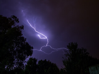 Thunderstorm in the night