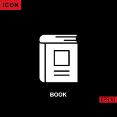 Icon book. Filled, glyph or flat vector icon symbol sign collection