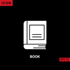 Icon book. Filled, glyph or flat vector icon symbol sign collection