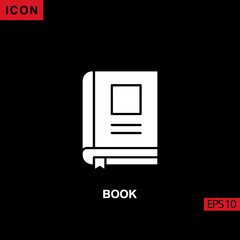 Icon book. Filled, glyph or flat vector icon symbol sign collection