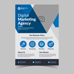 Clean and modern professional corporate flyer template