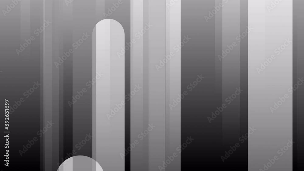 Poster abstract black and white rounded vertical lines background.looped modern lines pattern animation.geo