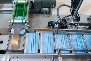 automatic machine for the manufacture of medical masks with nanofiber. Coronavirus and Covid-19 Protection