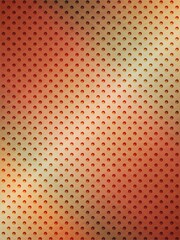 丸い窪みあるパンチングメタルの銅板背景