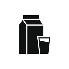 Dairy products. Milk flat icon isolated on white background. Vector illustration