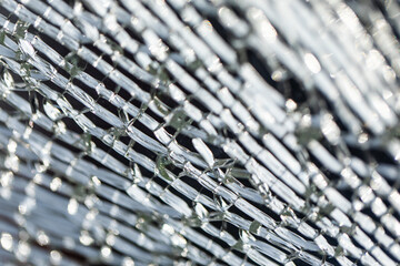 Broken glass surface. abstract background and texture as pattern.
