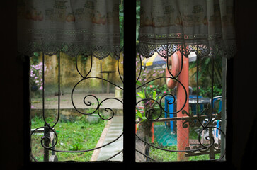 wrought fence with iron