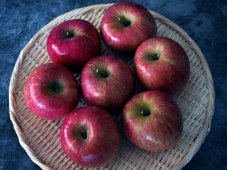 Many apples on the colander