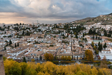 Obraz premium view of the Albaicin neighborhood, Granada