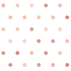 Vector polka dots seamless pattern, hand drawn girly watercolor stains. watercolor doted background.