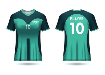 Sports Jersey Design Template for Team Uniforms Vector