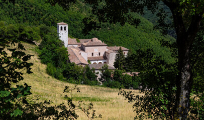 Fonte Avellana is a Roman Catholic hermitage in Serra Sant'Abbondio in the Marche region of Italy.