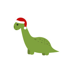 Cute kawaii dinosaur. Vector illustration for kids.	