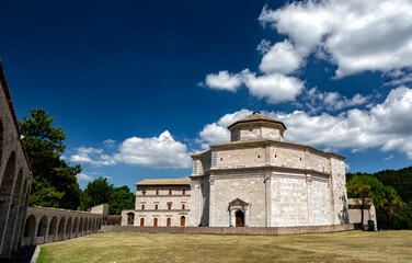 Sanctuary of Macereto, renaissance-style chapel in Marche region, Italy
