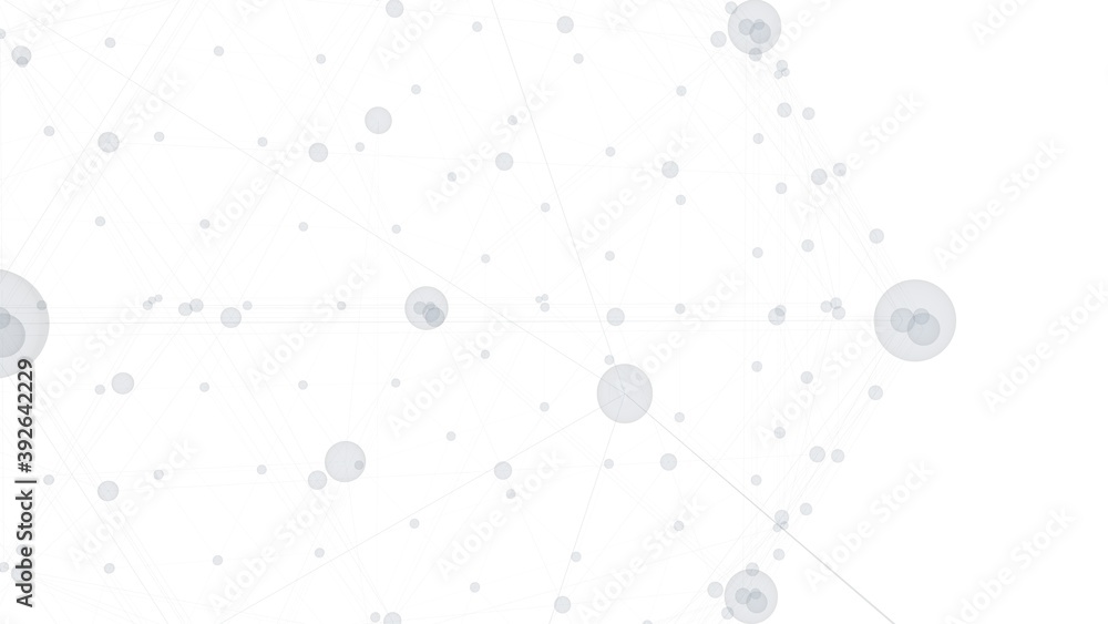 Aufkleber gray circles and lines on a white background. abstraction. 3d rendering.