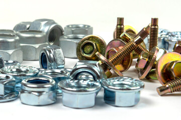 large metal nuts are filled with slides and not many screws