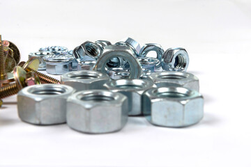 large metal nuts are filled with slides and not many screws