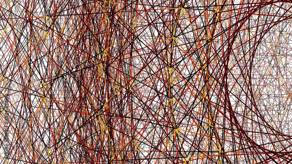 Poster abstract brown background in the form of knitting needles and lines. 3d rendering. wallpaper.