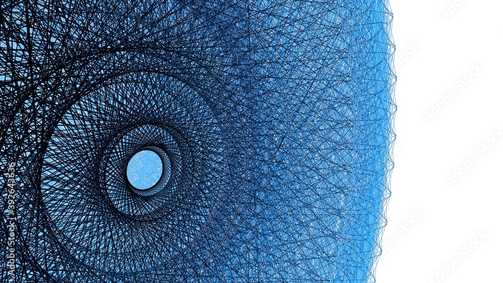 Poster abstract blue background in the form of spokes or lines. 3d rendering. wallpaper.