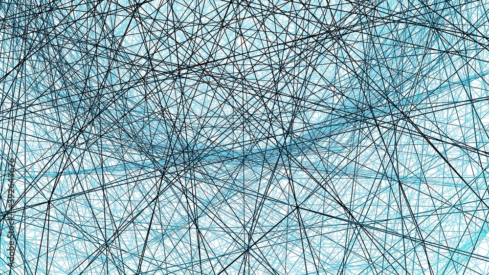 Poster abstract blue background in the form of spokes or lines. 3d rendering. wallpaper.