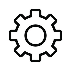 Gear icon. editable icon and color. Vector illustration
