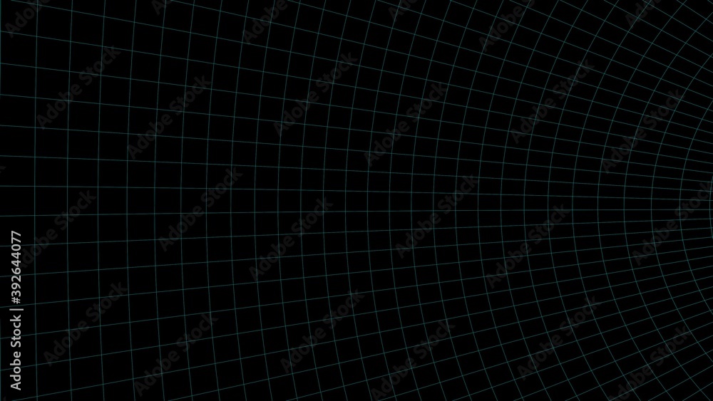 Aufkleber circular grid on a black background. globe. 3d rendering.