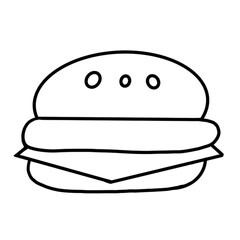 hamburger on a white