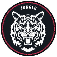 Big cats themed vector label and print design.