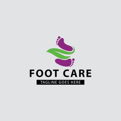 Foot care logo design template. vector illustration