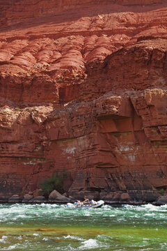 Sporting woman  overcome of the Colorado River