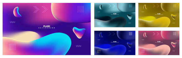 Gradient fluid shape background with various colour. Luxury, minimalist, suitable for wallpapers, banners, gaming, cards, book illustrations, landing pages, etc.