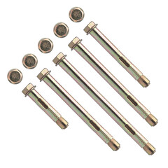 Hex sleeve anchor zinc plated. Anchor is made from Carbon Steel, and is Zinc Plated. This anchor for use in Concrete only.