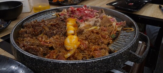 cooking korean barbeque 