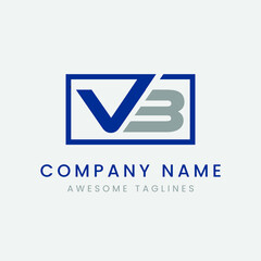 Initial Letter VB V B Logo Design.