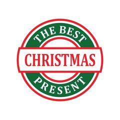 Merry christmas the best present stamp.
