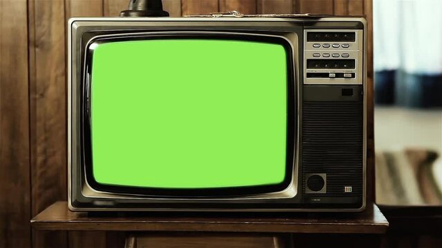 Vintage Television Green Screen Exploding. You can replace green screen with the footage or picture you want. You can do it with “Keying” effect in After Effects. 4K.
