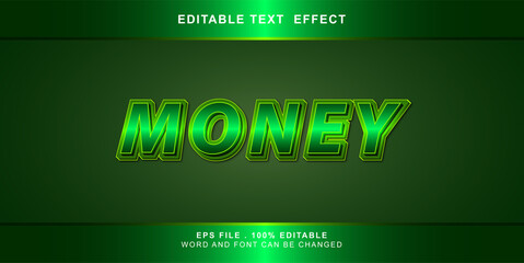 money text effect editable