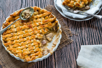 Chicken and bacon pie