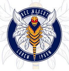 bee hornet vector mascot logo