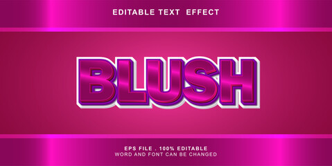 blush text effect editable