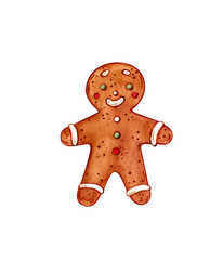 christmas gingerbread man cookie or bisquit