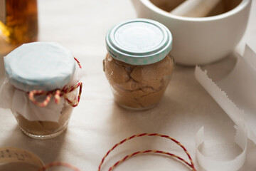 Christmas spiced brandy butter with allspice, cinnamon, nutmeg.