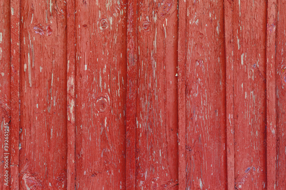 Wall mural The old red wood texture with natural patterns