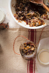 Mincemeat - raisins, cranberries, lemon, orange peel with whiskey and suet